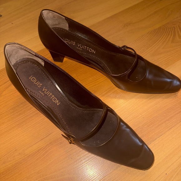 Louis Vuitton Shoes - Louis Vuitton brown Mary Jane heels